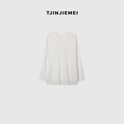 T井姐妹【栀子】设计感精致温柔风镂空花边百搭T恤TX2510-TJ581