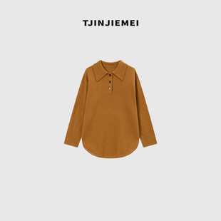 T井姐妹 82511 设计感精致100全羊毛毛衣MY2509