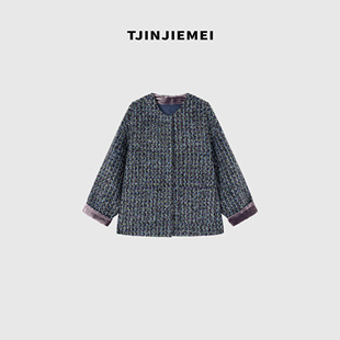 TJ495 设计感百搭气质短外套WT2509 T井姐妹 薰衣草
