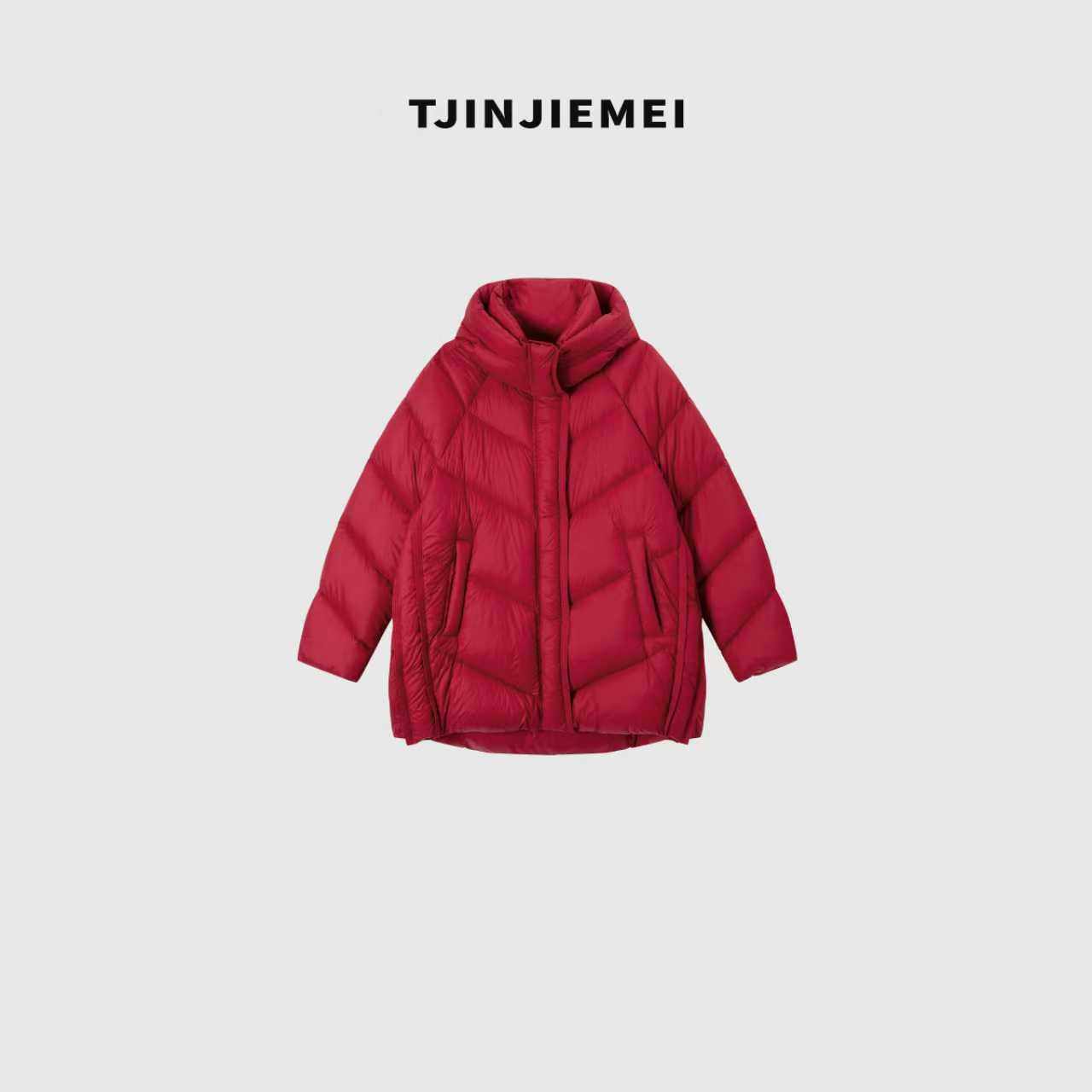 T井姐妹【火焰】设计感95白鹅羽绒服ERF2510-8F588