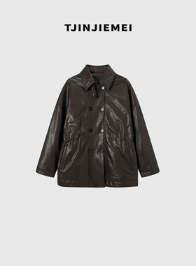 T井姐妹【老照片】设计感高端羊皮鹅绒服ERF2511-P217-G9206