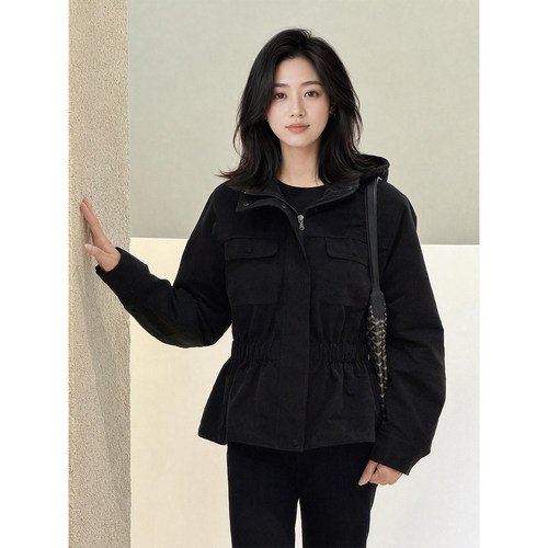 T井姐妹【美式】设计感休闲百搭连帽外套WT2608-665