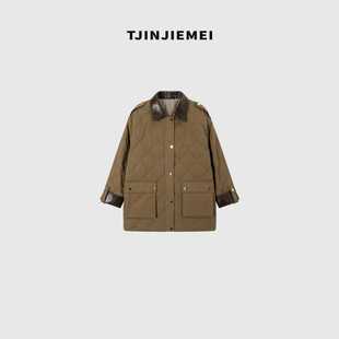 领老钱90鹅绒服ERF2510 设计感拼皮衬衫 ty506 露丝同款 T井姐妹