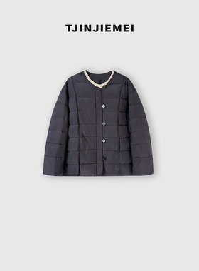 T井姐妹【】设计感精致小香排骨短款羽绒服 YRF2511-25127-1