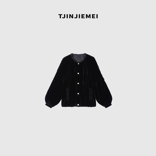 T井姐妹【流动宝石】设计感精致丝绒外套WT2607-TJ926