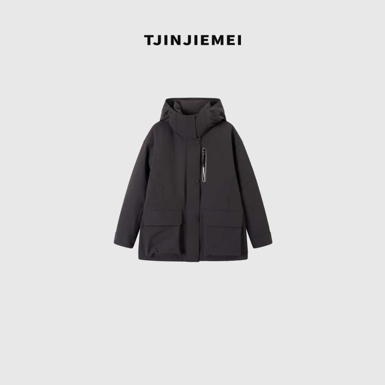 T井姐妹【旅行】派克抽绳羽绒服时尚休闲外套ERF2510-25W86357