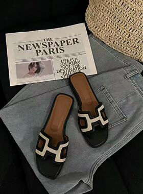T井姐妹【漫格】纯色时尚百搭夏季平底凉鞋XZ2401-60067