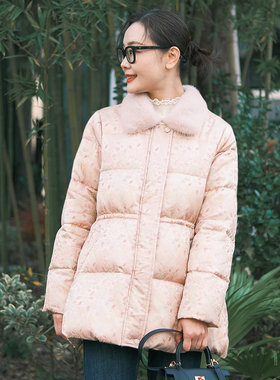 T井姐妹【凤凰洒金】设计感精致水貂领鹅绒服YRF2512-TJ639