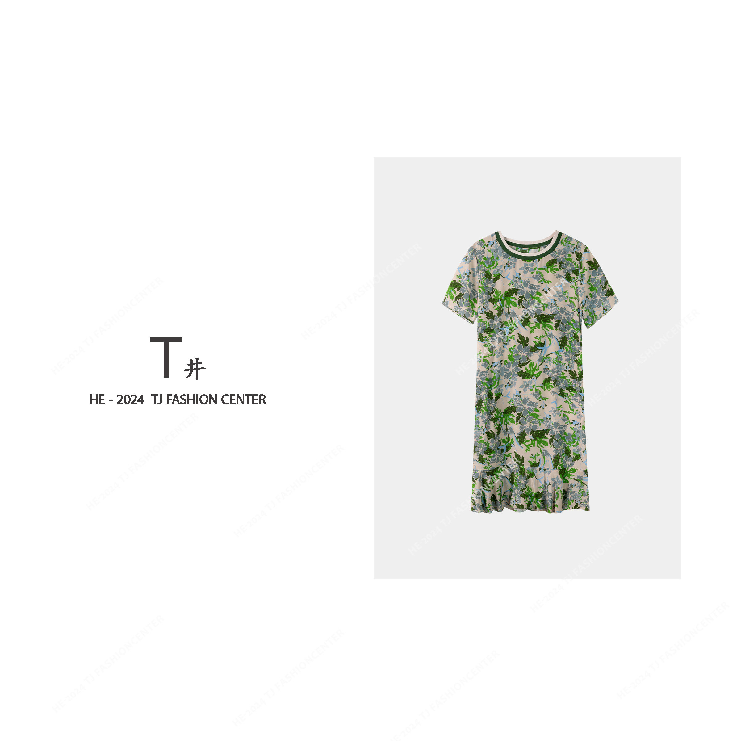 T井姐妹【丛林绿】夏季设计感显瘦连衣裙LYQ2406-SD061