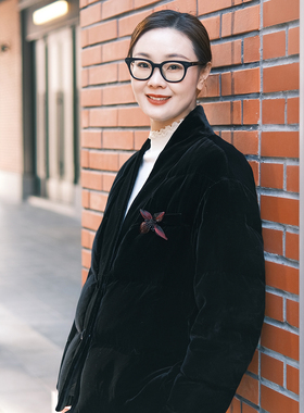 T井姐妹【含香客】真丝丝绒精致气质温柔鹅绒服ERF2512-7652