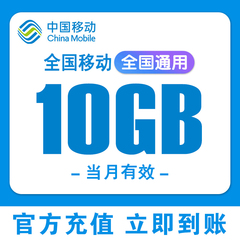 全国通用移动流量包10GB当月有效叠加包3G4G5G手机流量加油包充值