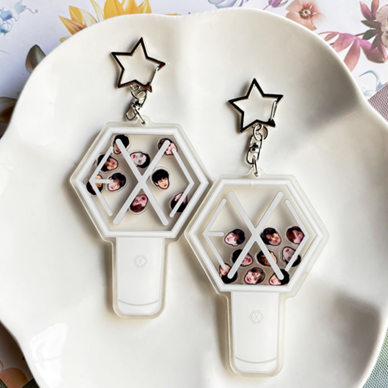 thumbnail for High-Quality Exo Acrylic Keychain with Bang Chanhyun, Kim Woo-Seok, and Park Chan-Yeol as Support Items