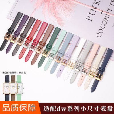 柔软牛皮表带适用dw系列女士表链