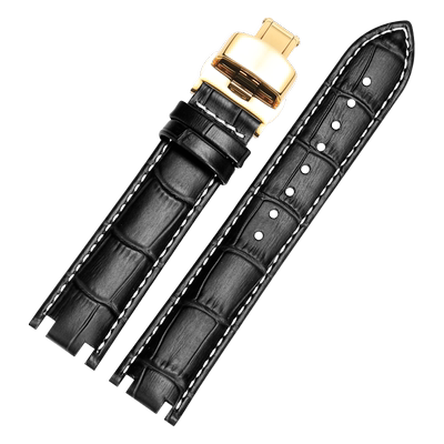 依波路传奇系列手表带真皮双凹口