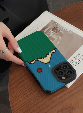 DZ适用苹果15promax手机壳新款iPhone15硅胶14plus蓝色13pro全包12防摔11高级感xsmax女款87简约创意落日