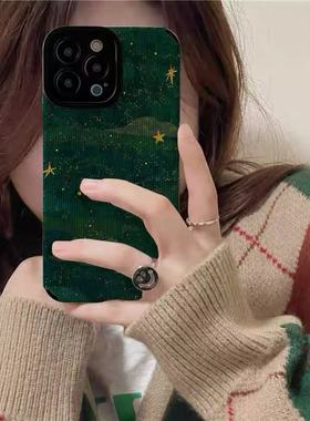 DZ适用OPPOReno13手机壳复古Reno10Pro小清新绿色9Pro+创意简约Reno8高级感硅胶7se涂鸦星星6pro小众女款防摔