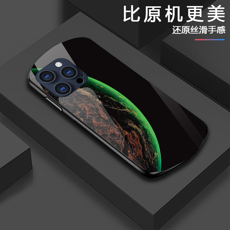 适用荣耀小众防摔手机壳新款玻璃