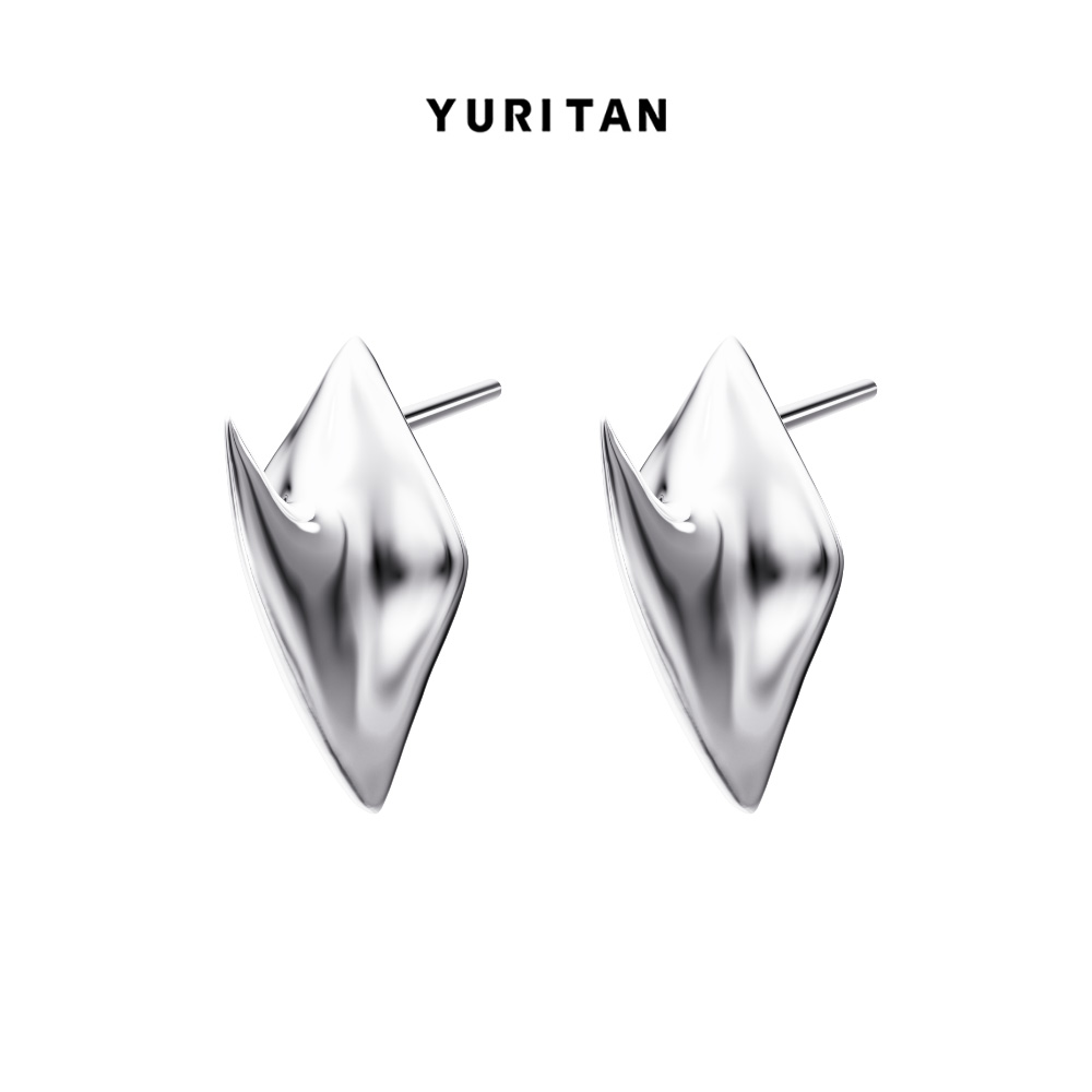 YURITAN情侣款镀金耳钉可单只