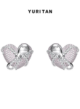 YURITAN章鱼爱心镶钻耳钉深海系列原创设计时尚甜酷个性女款耳饰