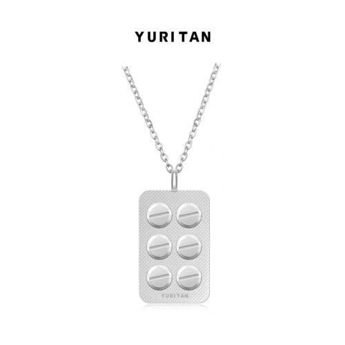 yuritan纯银6粒药片情侣款项链