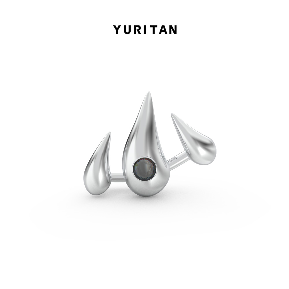 YURITAN原创设计锆石个性耳钉