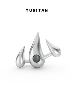 YURITAN海洋系列海蝎爪镶钻耳钉时尚镀金镶嵌宝石情侣款耳饰耳环