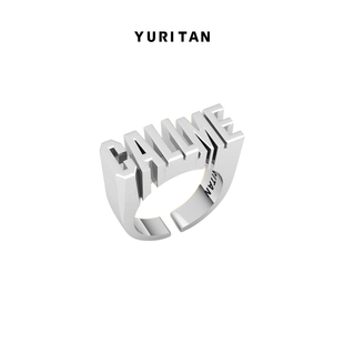 情侣款 个性 戒指指环 系列CALL&ME字母开口戒指时尚 YURITANCALL&ME
