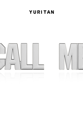 YURITANCALL&ME 字母耳钉/1对 时尚个性潮款耳钉耳饰