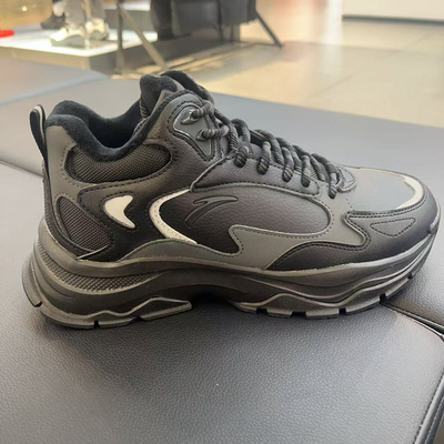 安踏大棉鞋男鞋2024冬皮面加绒防滑运动休闲加厚雪地靴112448966