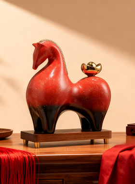 新中式马上有钱招财摆件