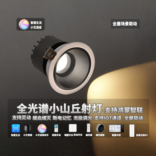 支持鸿蒙智联智能小山丘射灯筒灯