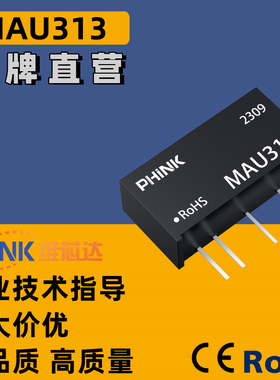 MAU313定电压(10.8-13.2)12V转12V166mA2W单路输出 DC-DC电源模块