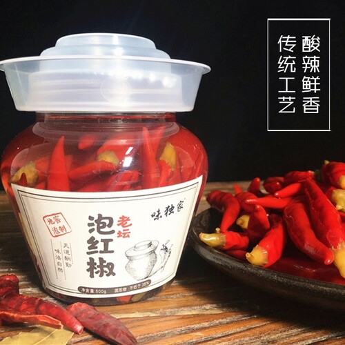 四川老坛罐装小米500g泡红椒
