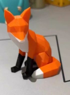 3d打印小狐狸磁吸拼装可以玩的装饰创意办公桌面摆件高级感小众