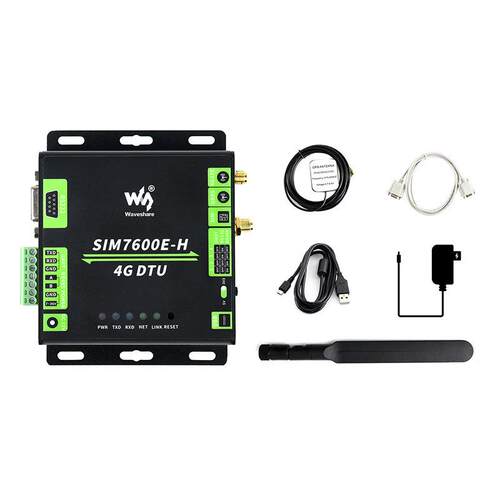 SIM7600E-H 工业级4G DTU物联网 RS232/485/TTL串口双向透明传输