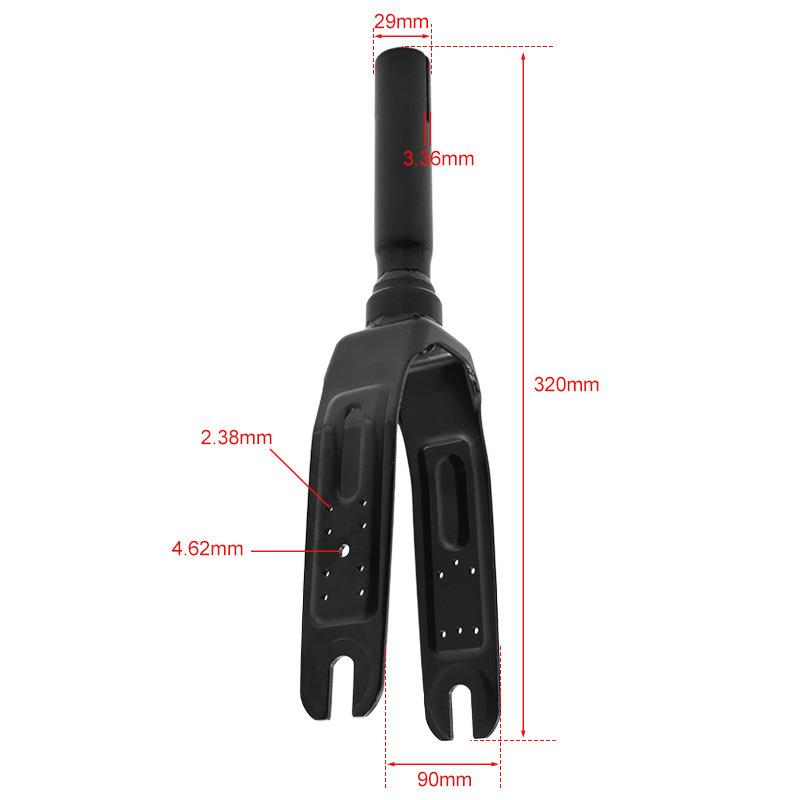 滑板车配件前叉部位适用于mi4车型黑色五金前叉现货直销