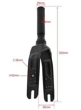 滑板车配件前叉部位适用于mi4车型黑色五金前叉现货直销