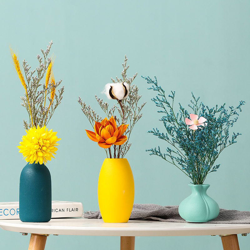 莫兰迪花瓶陶瓷北欧风创意简约客厅插花电视柜家居装饰品干花摆件,家居饰品,花瓶,淘宝优惠券,粉丝福利购,淘宝优惠卷