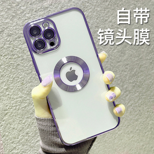 苹果14pro手机壳新款漏标iphone13镜头全包防摔12保护套12promax硅胶透明11高级感潮ip十三男女情侣适用max软