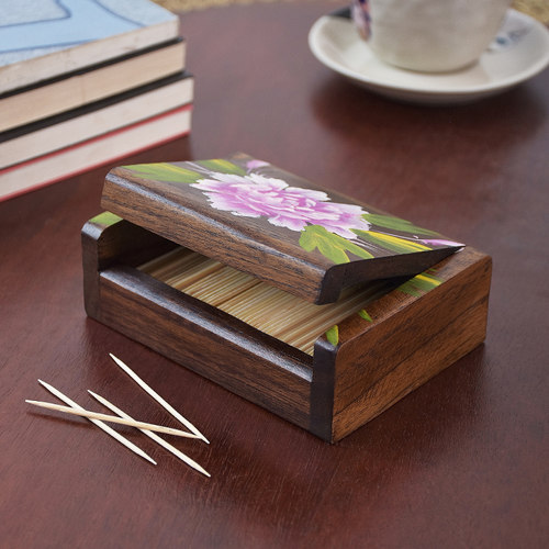 牙签盒家用时尚轻奢酒店桌面实木