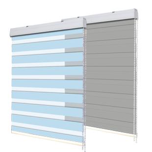 百叶窗帘纱帘遮光布双层卷拉式遮挡送免打孔飘窗厨房浴室卧室办公