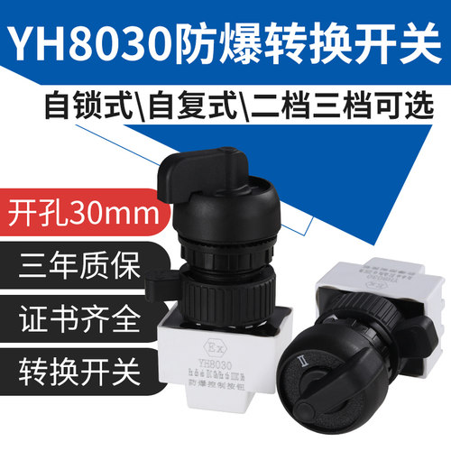 YH8030三档自锁30mm防爆转换开关