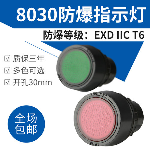 BD8030-2防爆防腐信号灯exd指示灯24V36V220V多色可选防爆箱信号