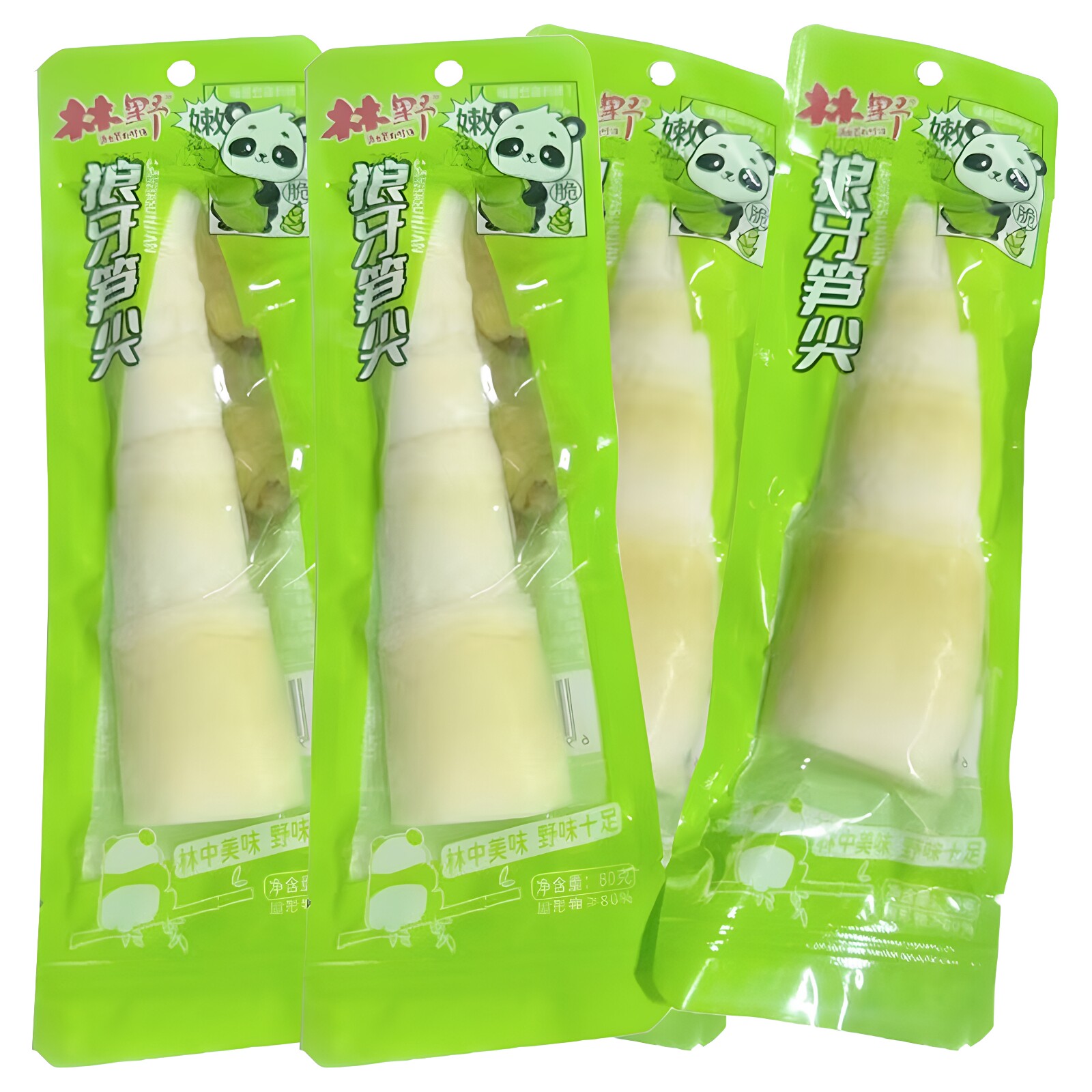 林野80g/袋狼牙笋尖泡椒酸辣山椒休闲脆笋即食小包装竹笋解馋零食