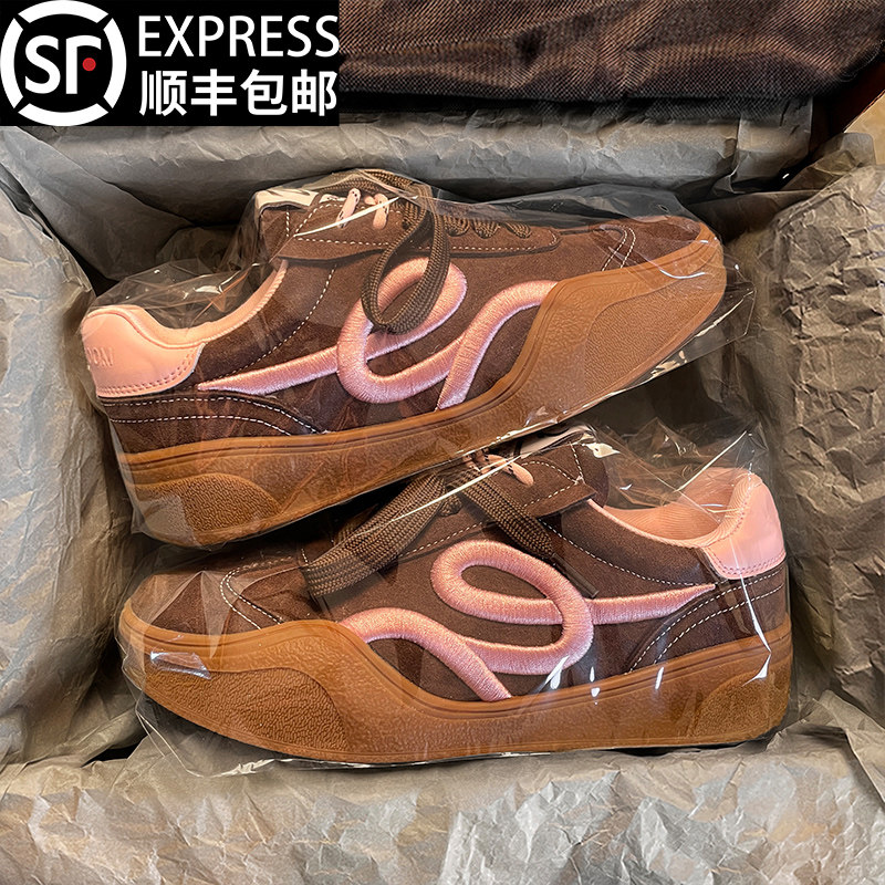徐艺洋同款焦糖系列厚底德训鞋女2026春季新款复古增高阿甘鞋板鞋,女鞋,德训鞋,淘宝优惠券,粉丝福利购,淘宝优惠卷