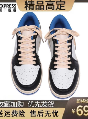 aj低帮闪电倒钩莆田男鞋运动休闲百搭板鞋aj1倒勾鞋女甫田情侣鞋