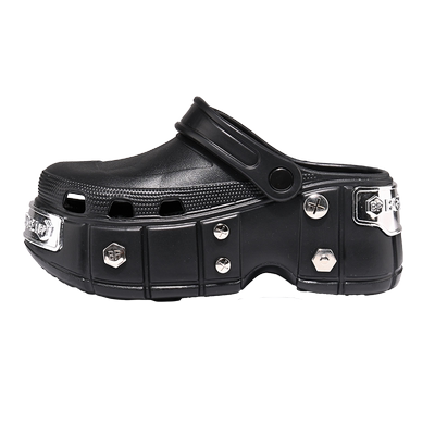 官网旗舰巴黎洞洞鞋男女款2025新款夏季厚底朋克铆钉潮流包头拖鞋