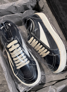 美式鞋子大头Cleanfit ro倒三角板鞋男士厚底增高德训鞋百搭男鞋