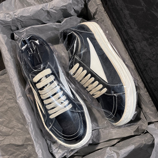 美式鞋子大头Cleanfit ro倒三角板鞋男士厚底增高德训鞋百搭男鞋