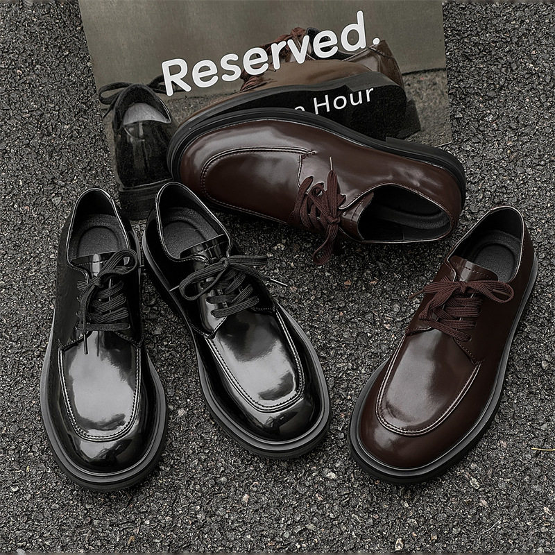 【轻奢品质】油烟熏方头德比休闲增高压线复古cleanfit新郎鞋皮鞋,流行男鞋,正装皮鞋,淘宝优惠券,粉丝福利购,淘宝优惠卷